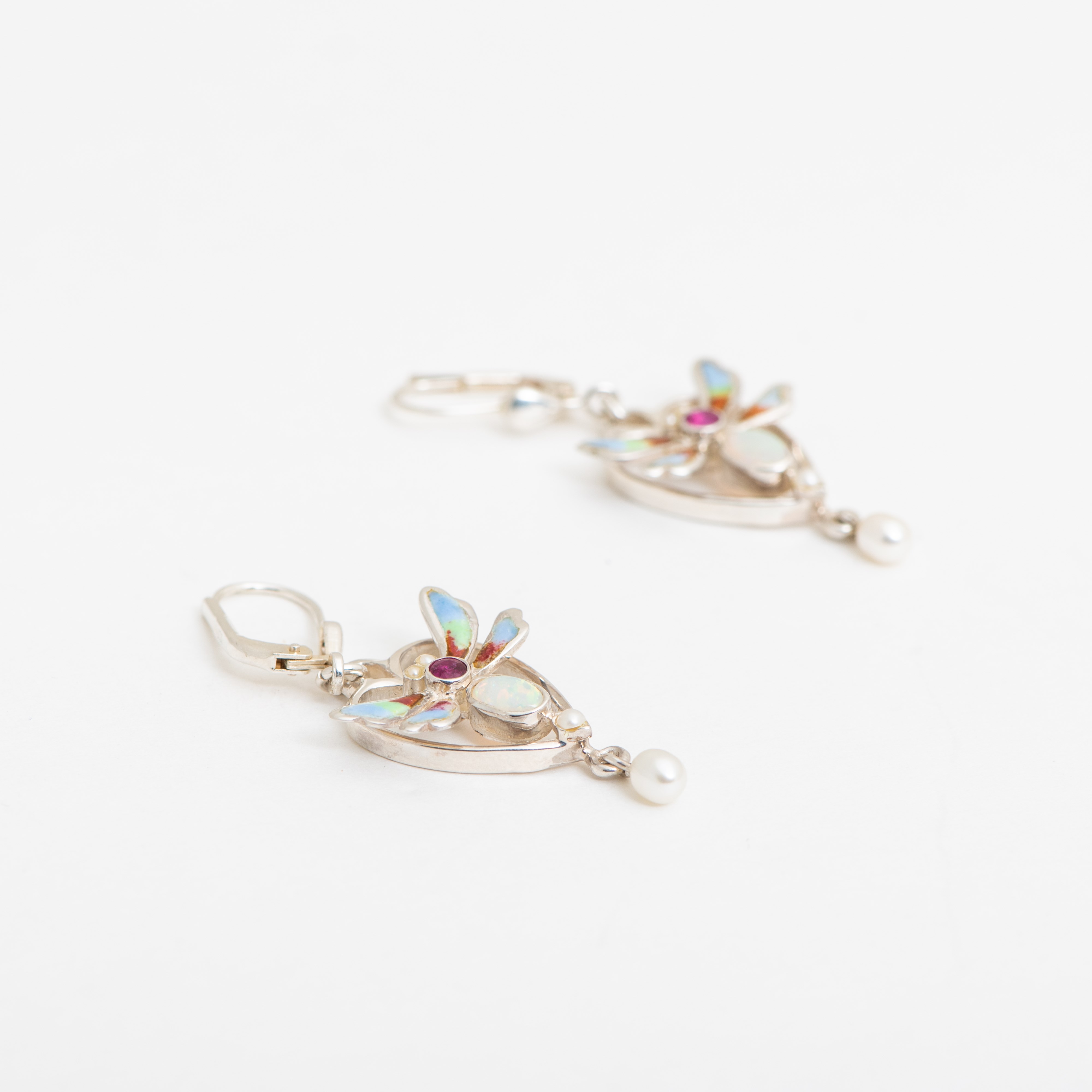 Oorbellen Papillon Enamel