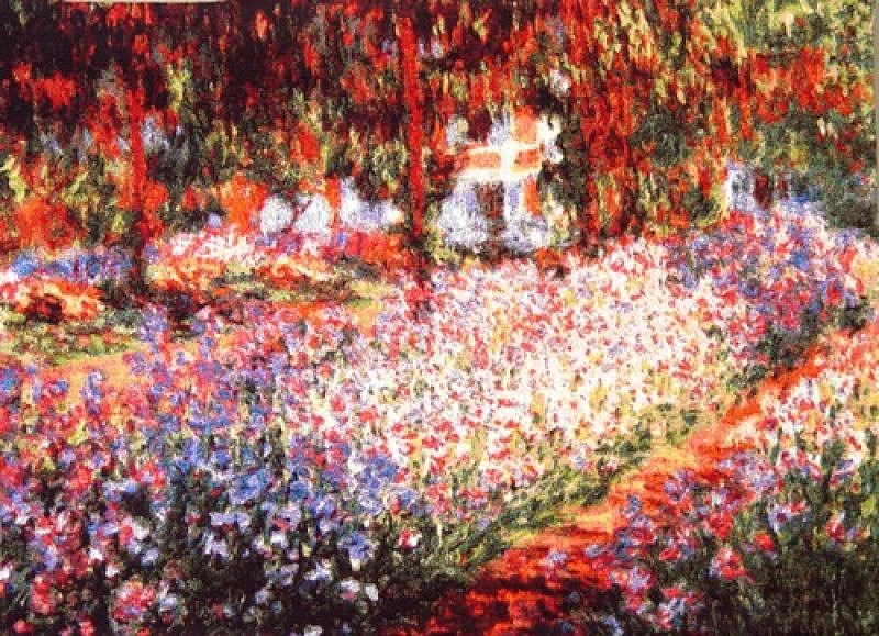 Wandtapijt Irissen in de tuin van Monet