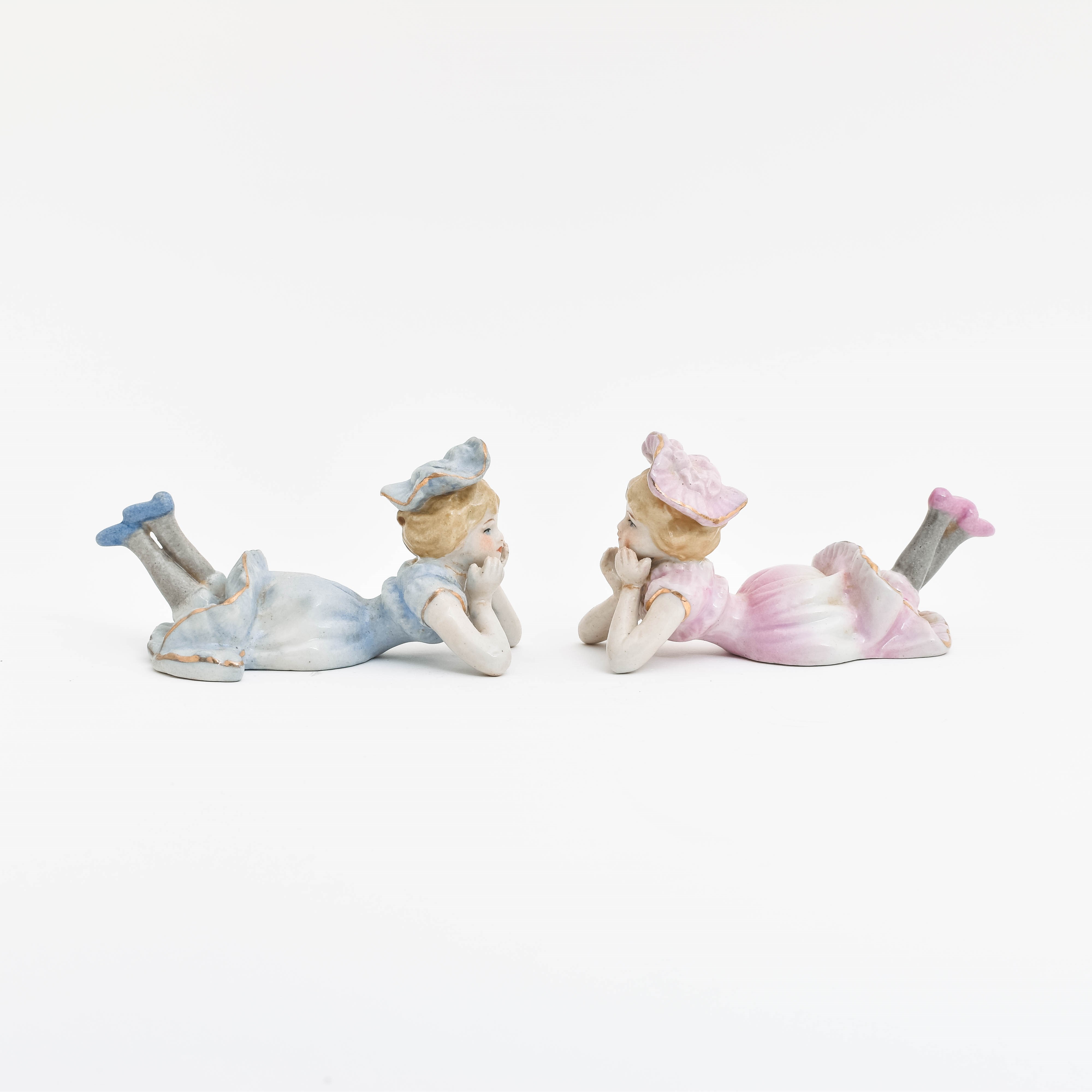 Set van 2 Porseleinen Figuren Twins