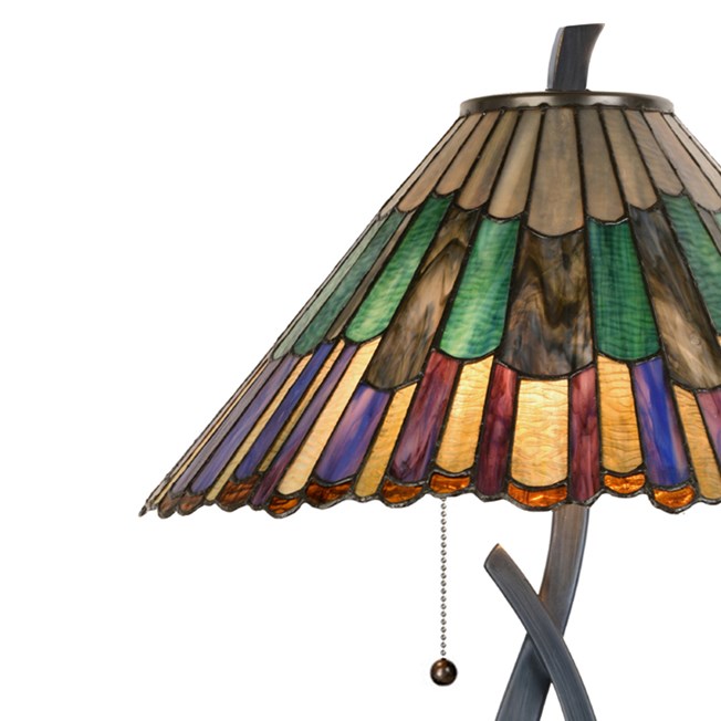Tiffany Tafellamp Styled Flower Detail Kap