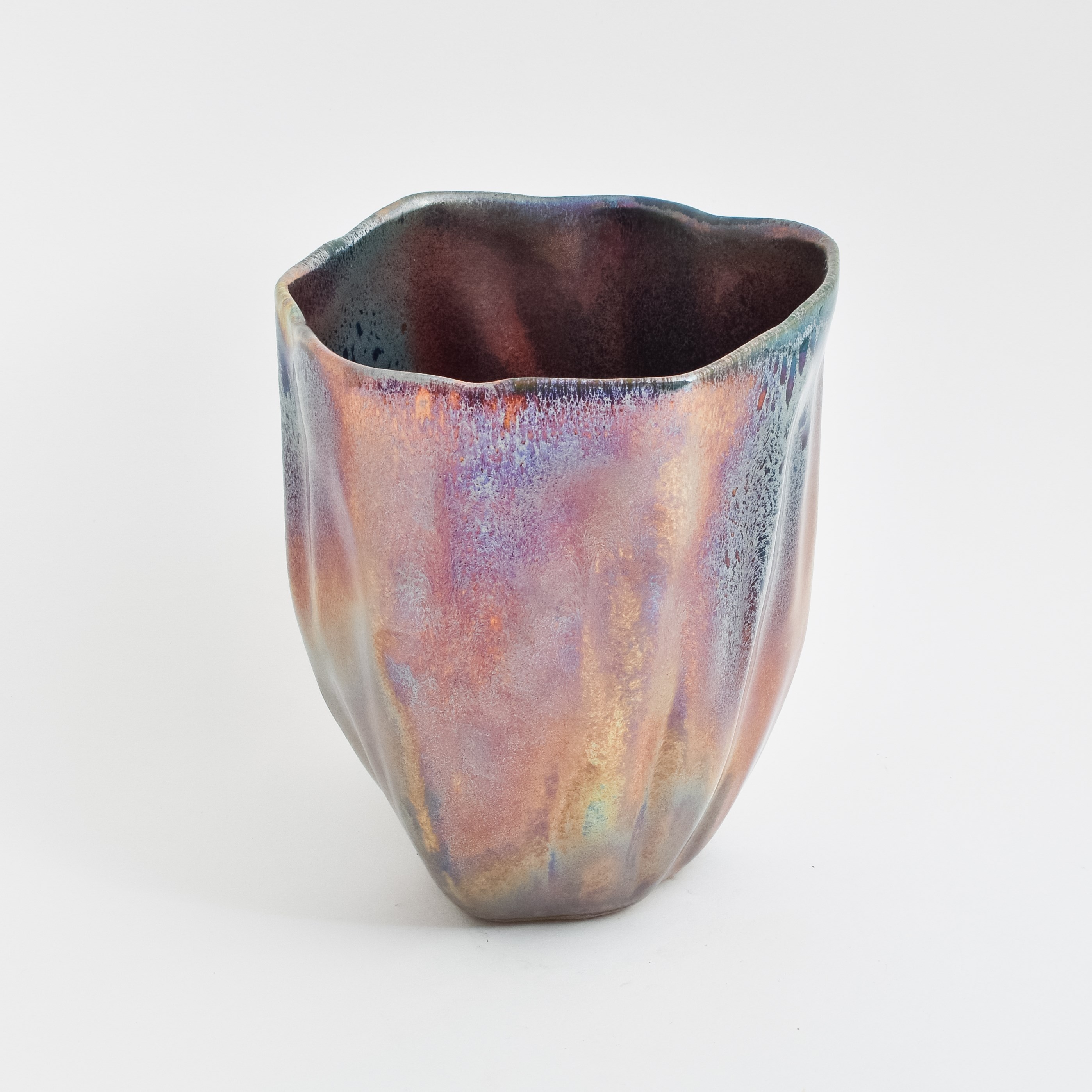 Keramieken pot middel Taupe