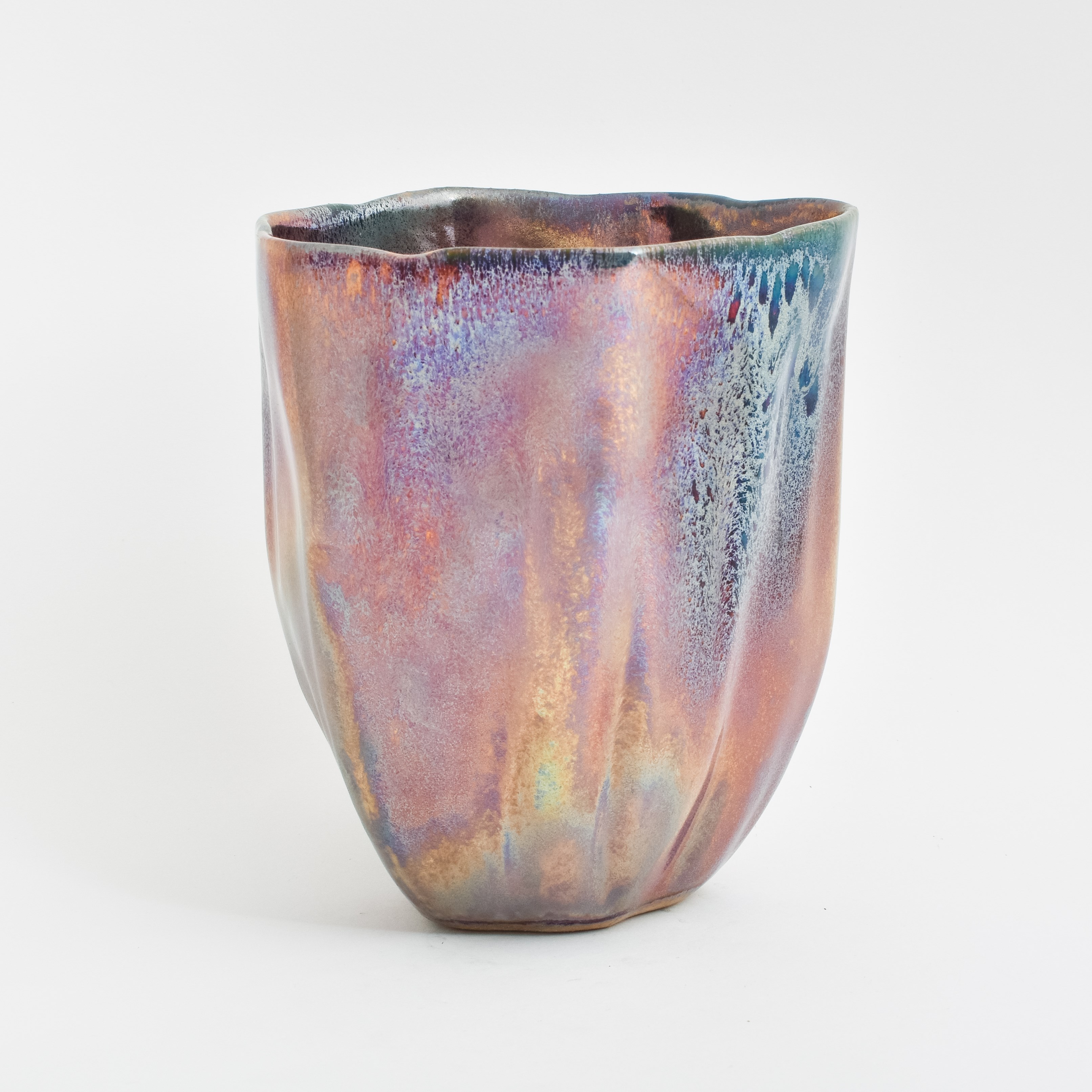 Keramieken pot middel Taupe