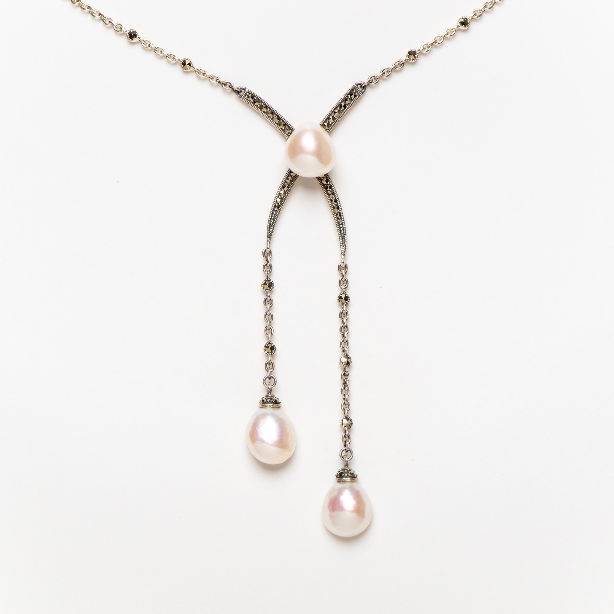 Collier Marcasite Vervlochten