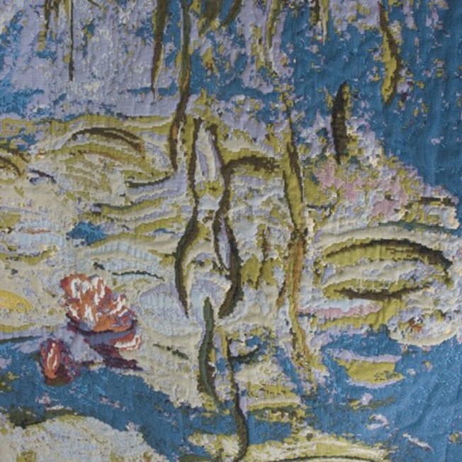 Detail Wandkleed De Waterlelies