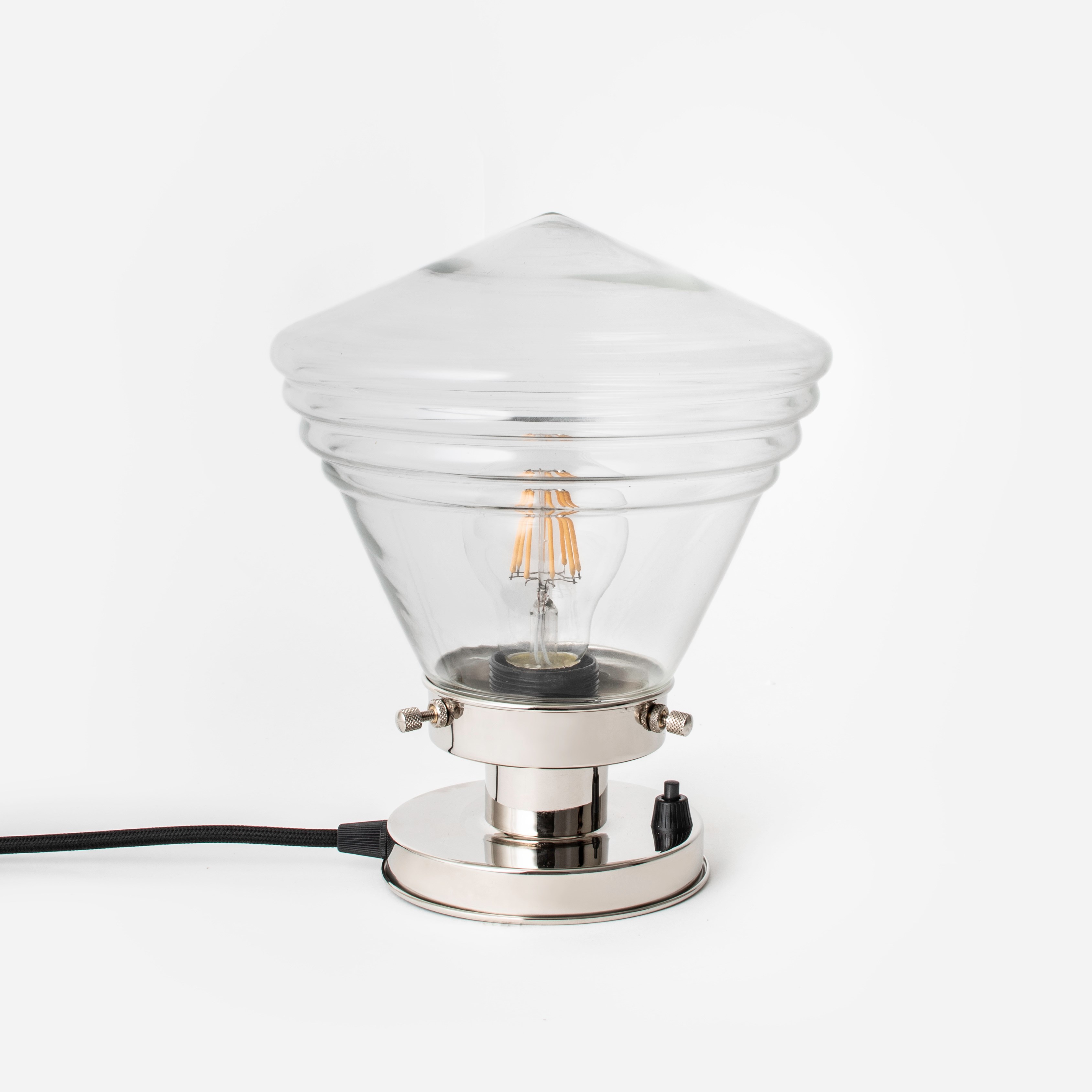 Tafellamp Luxe School Small Helder 20's Nikkel