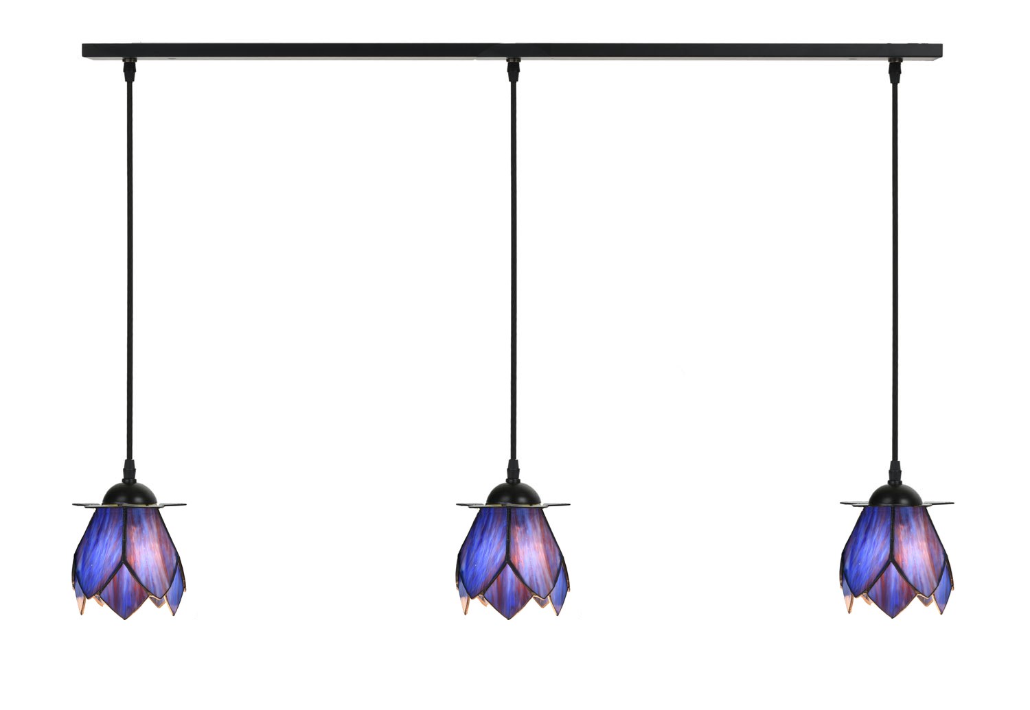 3 x Tiffany Blue Lotus aan plafondbalk