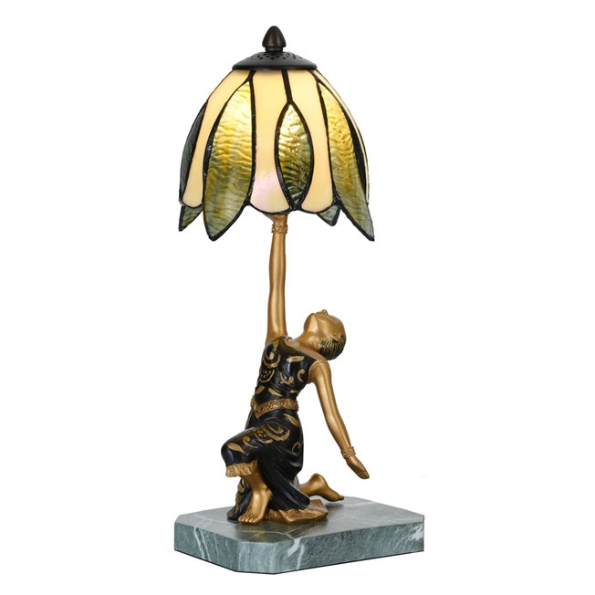 Tiffany tafellamp Golden Art Deco Lady