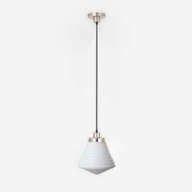 Hanglamp aan snoer Luxe School Medium 20's Matnikkel