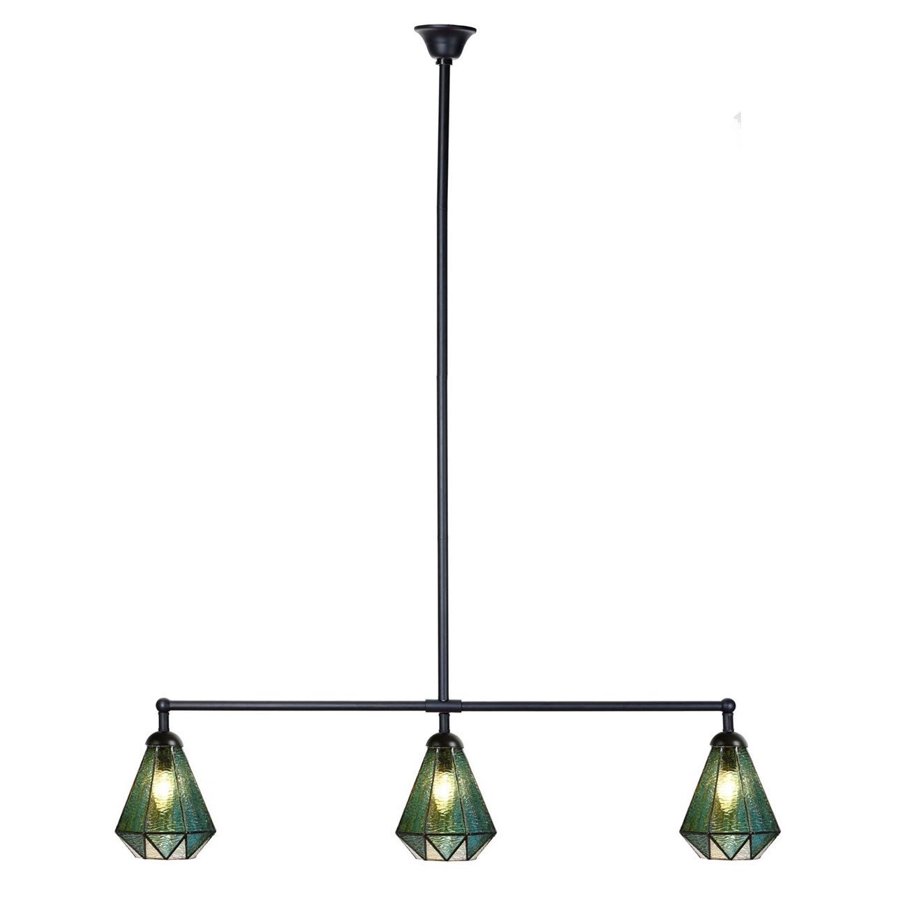 Tiffany T-lamp 3 lichts Arata Green