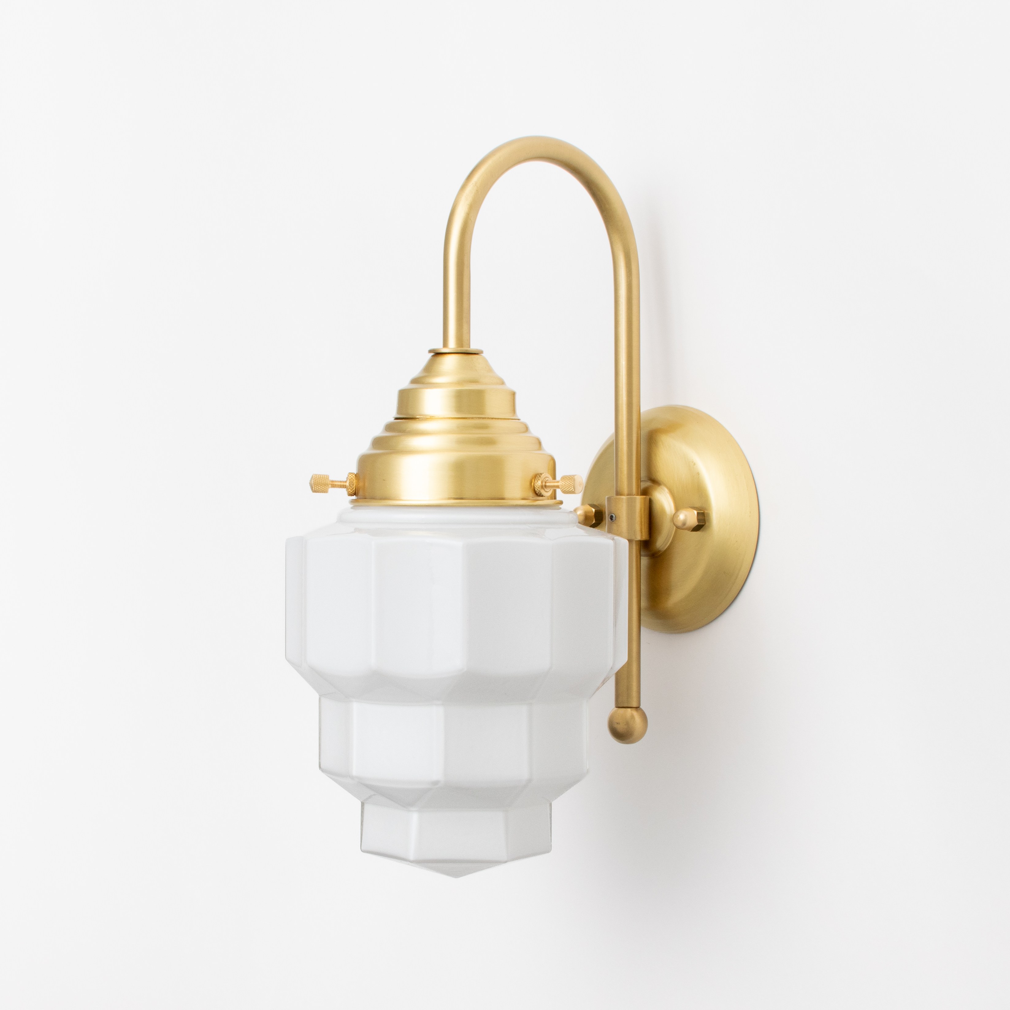 Wandlamp Empire Meander Messing