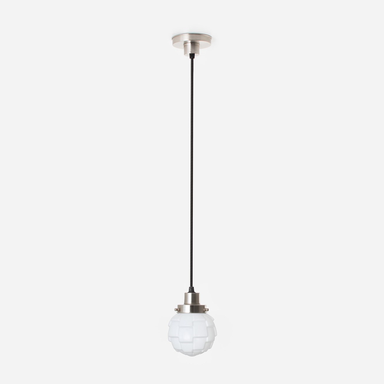Hanglamp aan snoer Bretagne 20's Matnikkel
