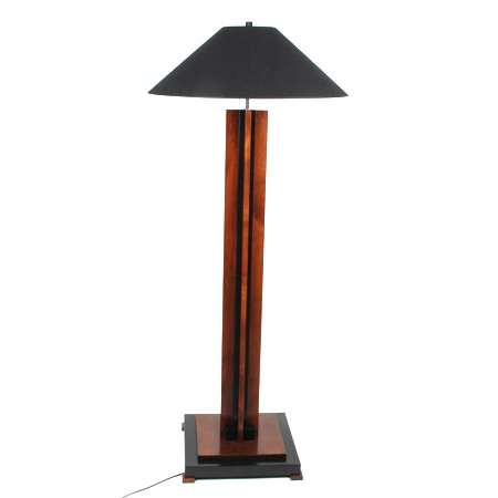 Haagse School Staande Lamp met Linnen Kap