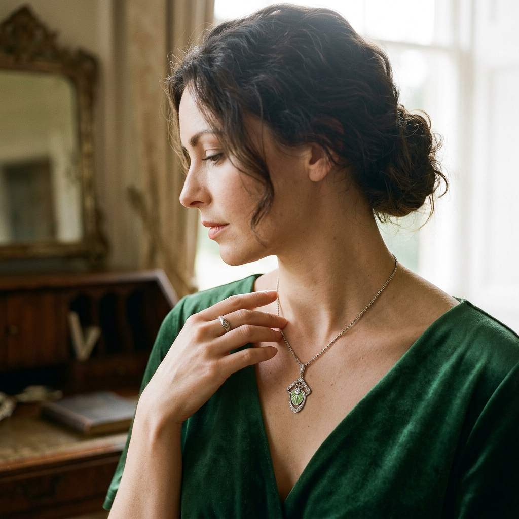 Collier Emaille Groen Vanmij