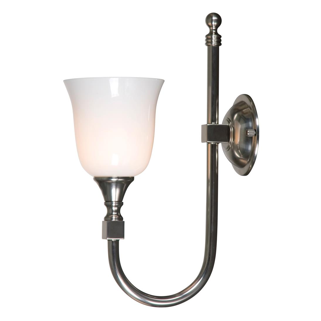 Badkamerlamp Classic Boog met Kubus Klok als uplighter