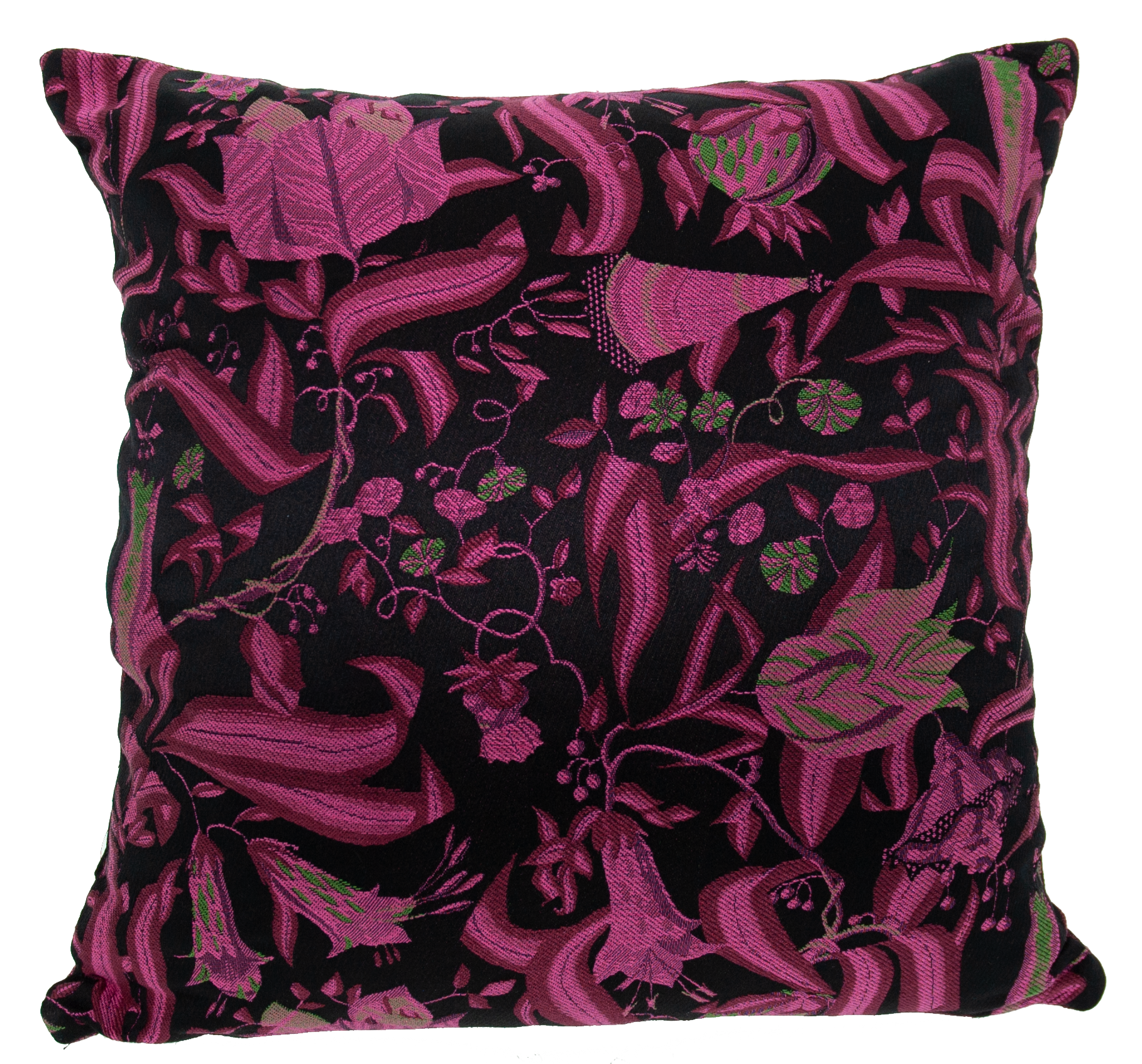 Kussen Bladerpracht Zijde Fuchsia