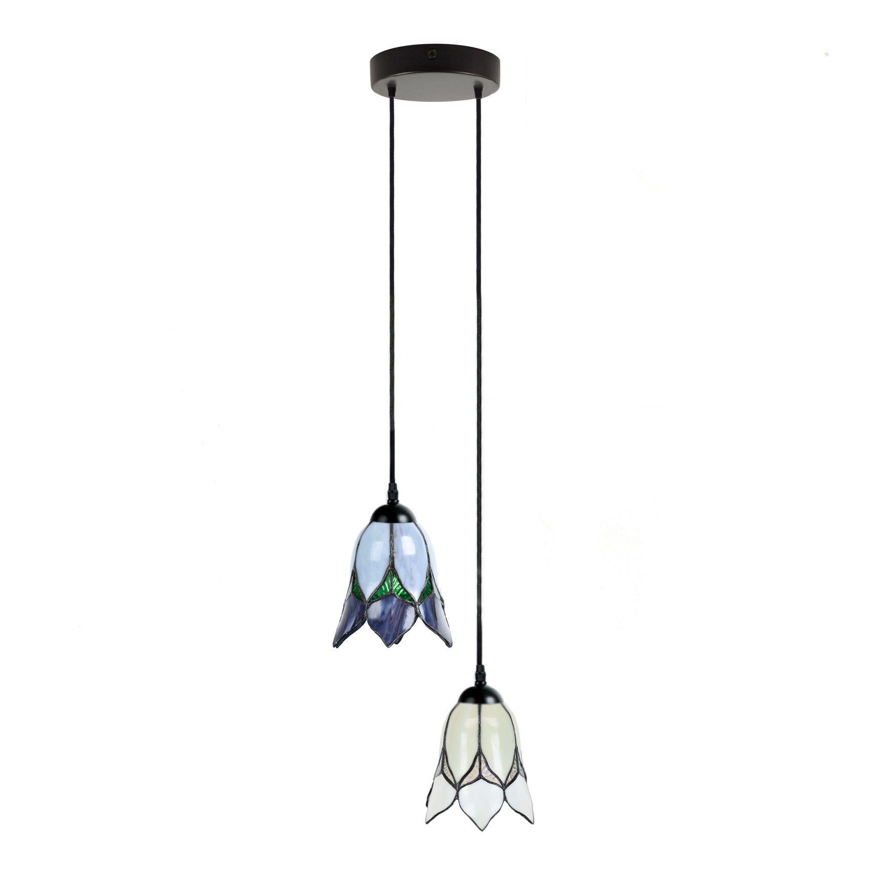 Tiffany Kroonluchter Lovely Flower met 2 verschillende kleuren